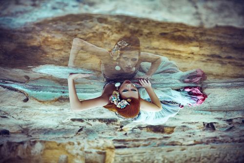 She was a mermaid washed ashore...