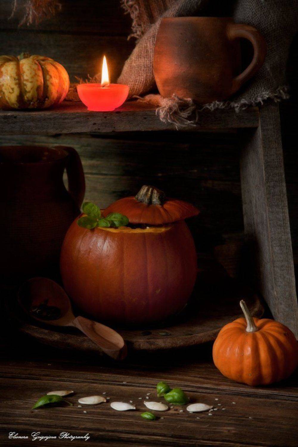 тыква, оранжевый, свеча, натюрморт, хэллоуин, Eleonora Grigorjeva