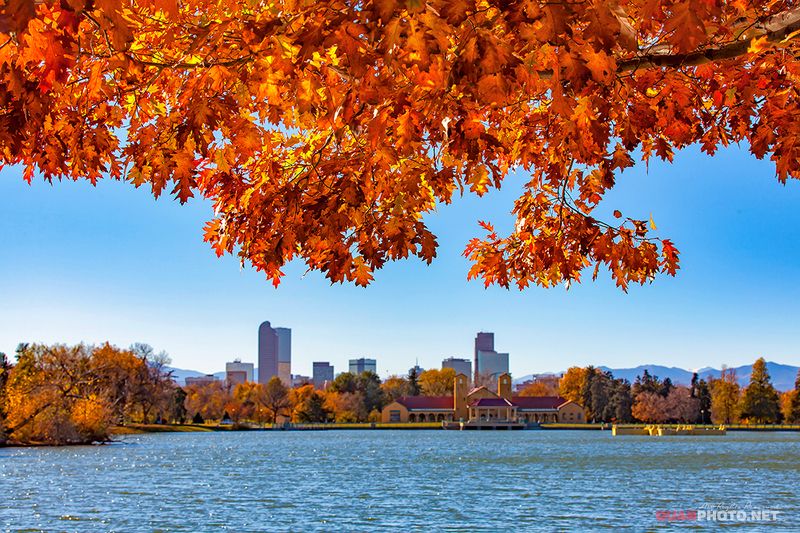 quanphoto, landscape, nature, autumn, fall, lake, city, cityspace, denver, colorado, usa, travel Denver Fall фото превью