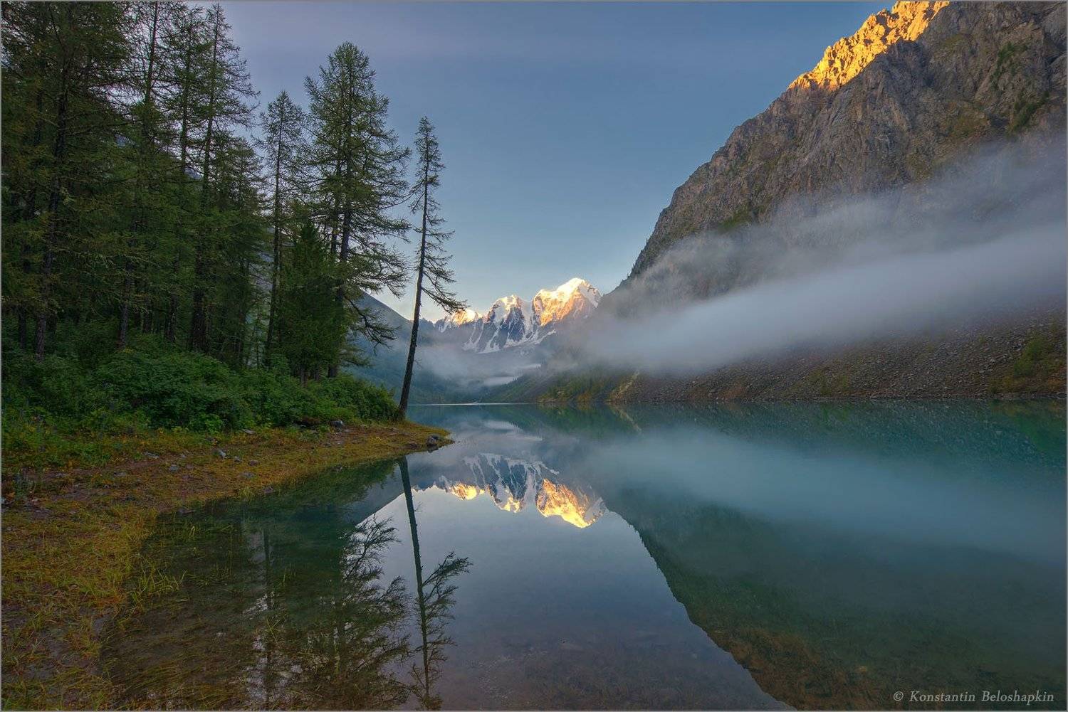 шавлинское озеро, утро, алтай, горы, Константин Белошапкин