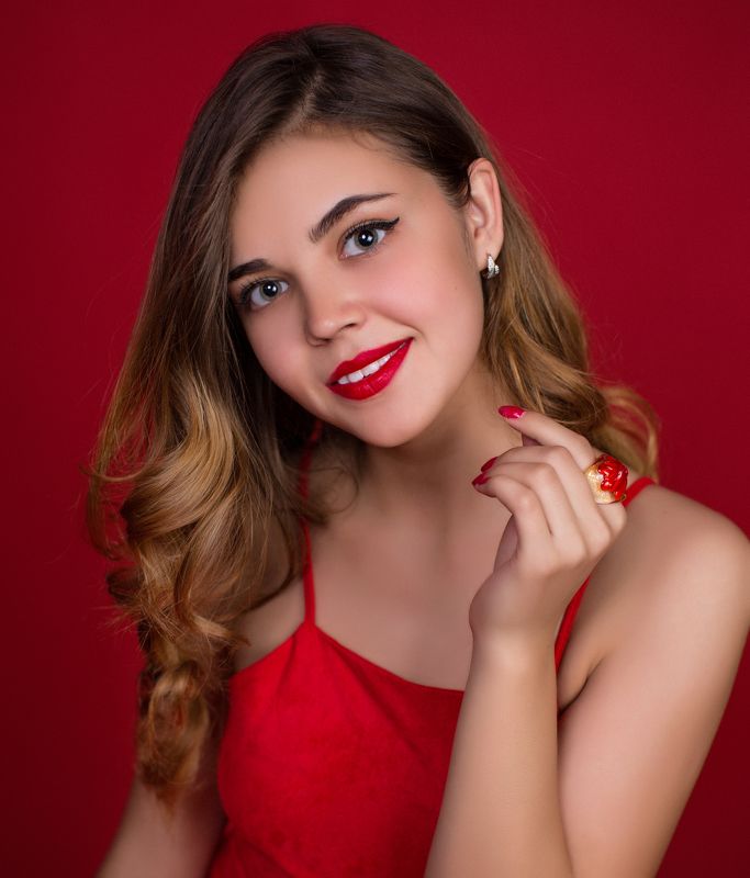 девушка студия мода портрет Света фото превью