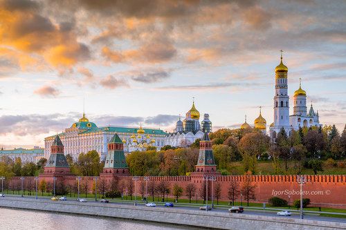 Московский кремль на закате.
