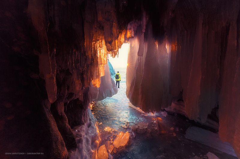 путешествие, лед, остров_ольхон, островольхон, ольхон, байкал, зима, весна, каникулы, отпуск, россия, сибирь Закатные гроты Байкала… фото превью