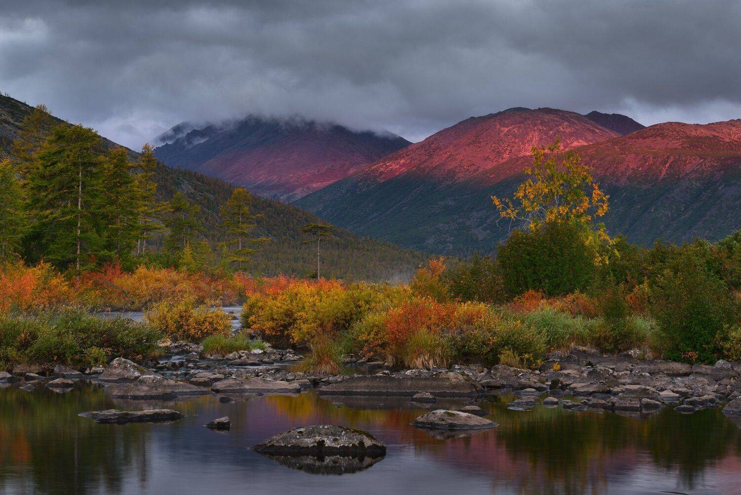 Озеро Джека Лондона. Сентябрь 2017. В июне и сентябре 2018 набираем сюда группы. В конце июня. будем снимать цветение рододендронов на фоне заснеженных гор. ￼ На золотую осень в начале сентября.Подробности http://wildphotorus.ru/#puteshestvija1/sentjabr-2, Максим Евдокимов (www.wildphotorus.ru)