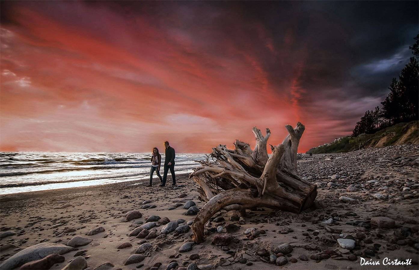 people,seascape,sunset,sky,clouds, Daiva Cirtautė