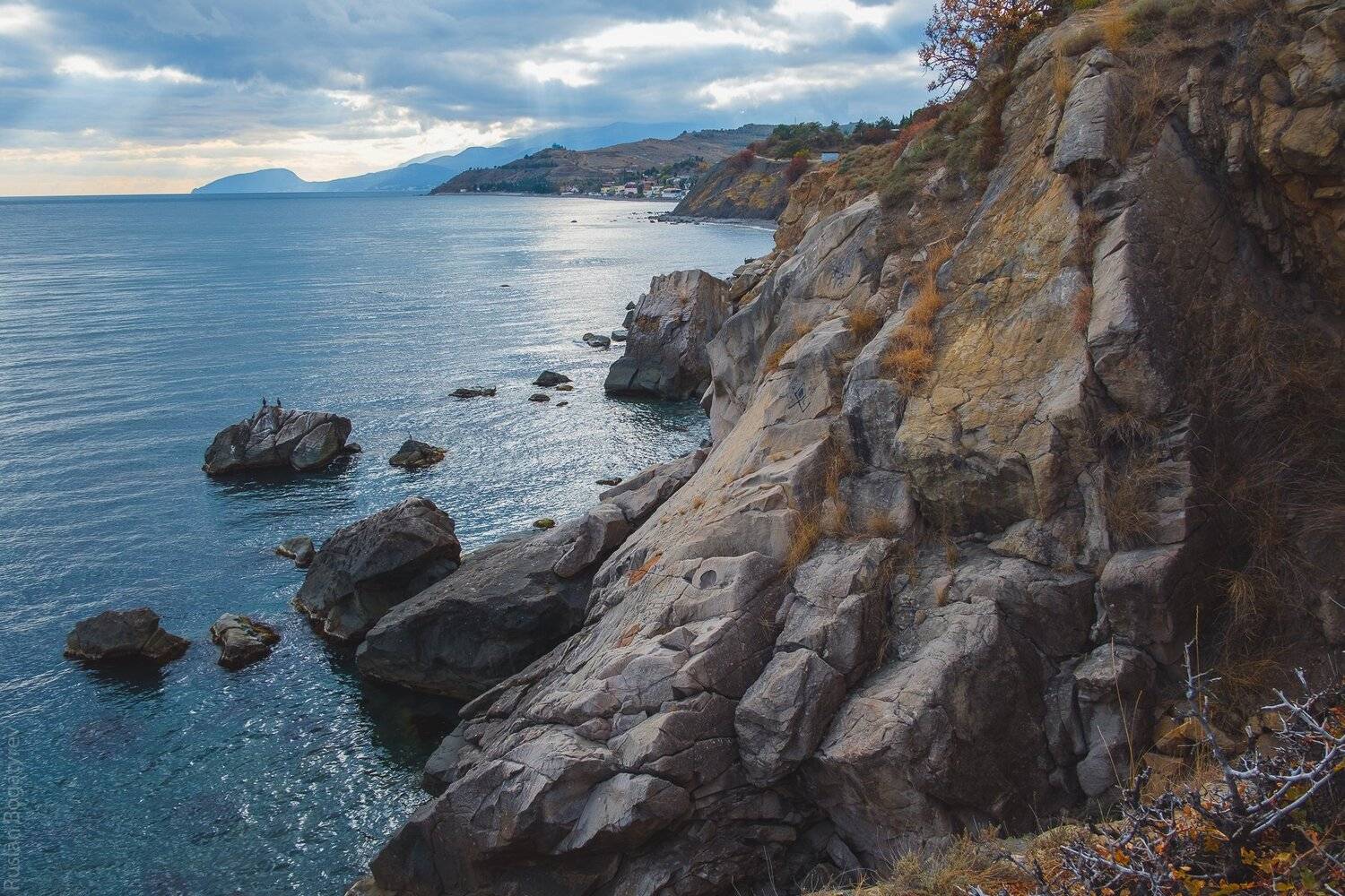 autumn, russia, sea, sunset, mountains, color, nature, sky, море, осень, горы, crimea, россия, крым, Ruslan Bogatyrev