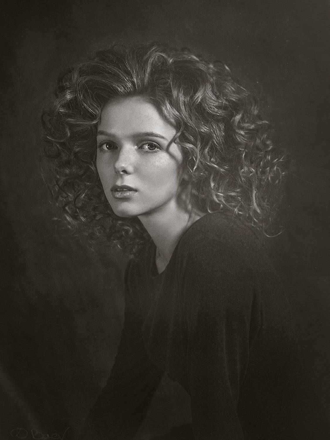 портрет, студия, монохром, Дмитрий Баев