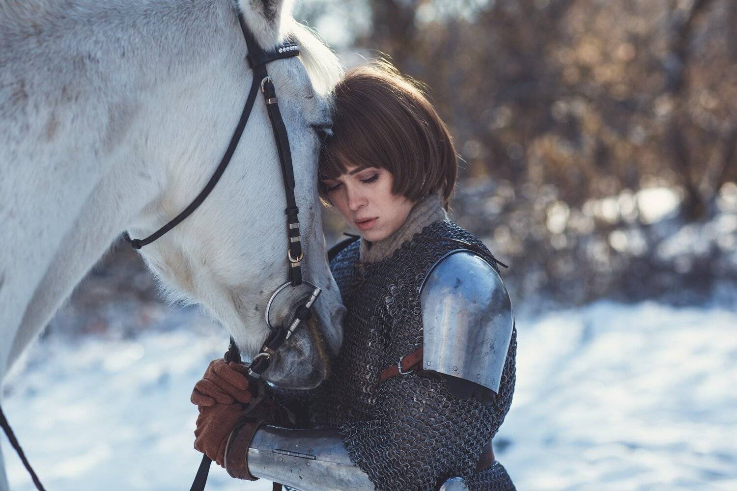 девушка,лошадь,доспехи, Наталья