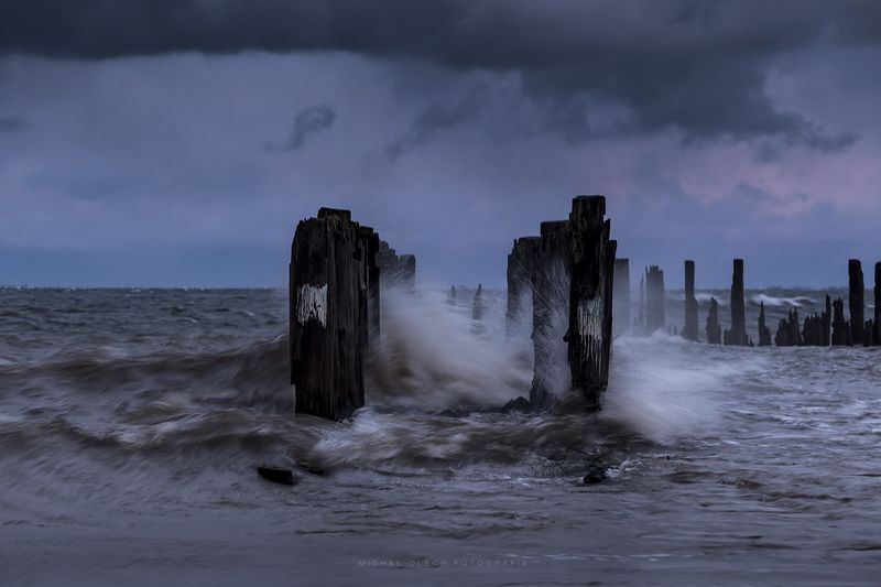 storm, restless, bay, sea, baltic sea, море, балтийское море, польша, волны, шторм Splash! фото превью