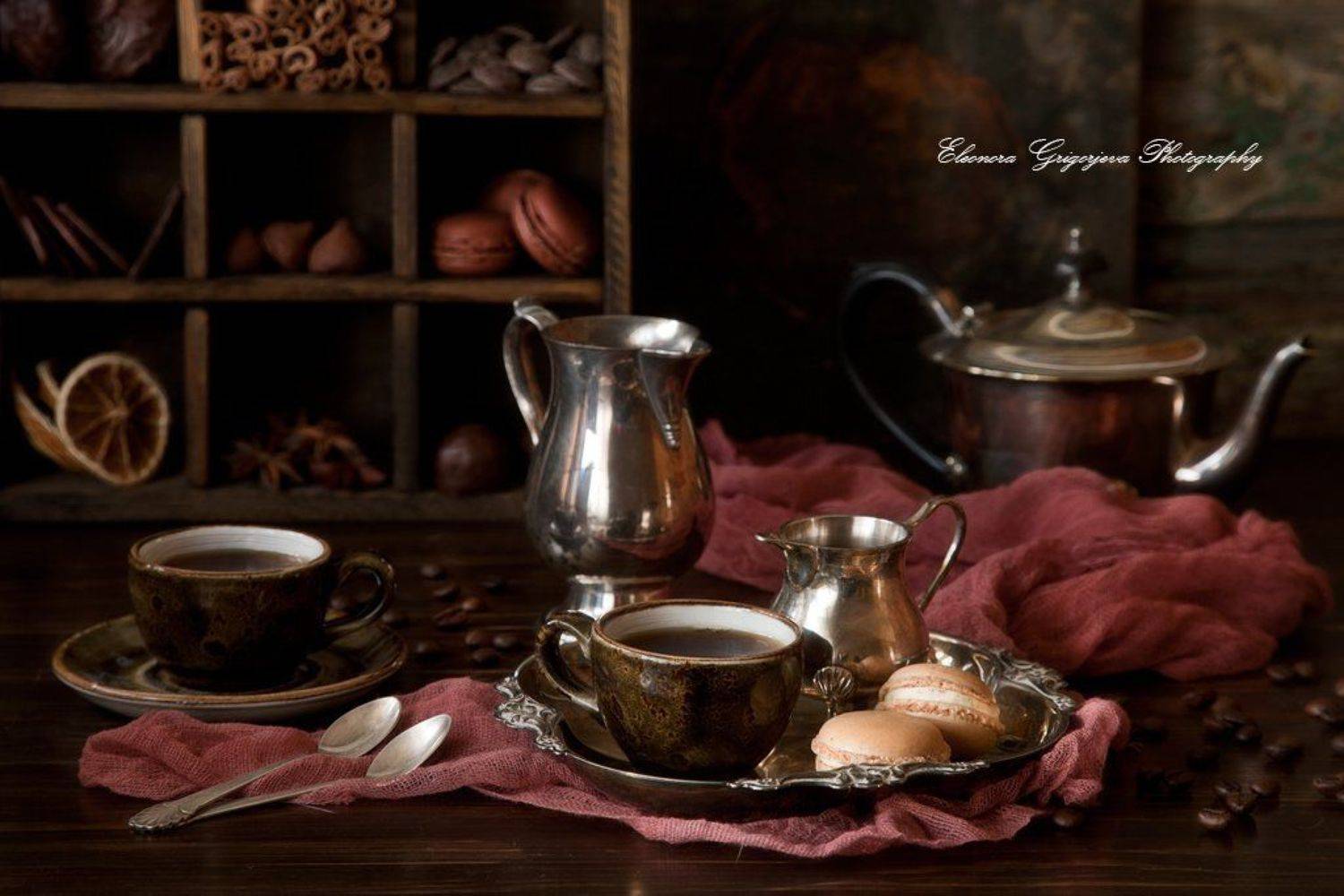 кофе, шоколад, сладости, корица, анис, конфеты, Eleonora Grigorjeva