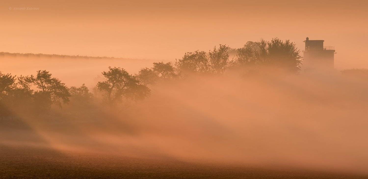 пейзаж, моравия, утро,туман,рассвет, Александр Кукринов