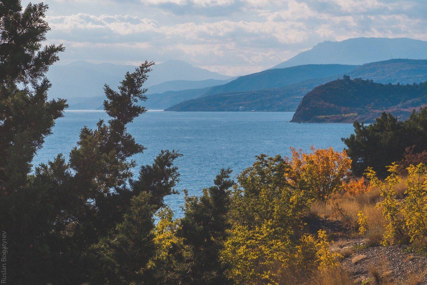 autumn, russia, sea, sunset, mountains, color, nature, sky, море, осень, горы, crimea, россия, крым, Ruslan Bogatyrev