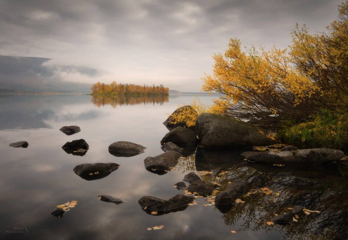 ловозёрские тундры, ловозёры, сейдозеро, отражения, остров, осень, заполярье, кольский, Степаненко Ольга