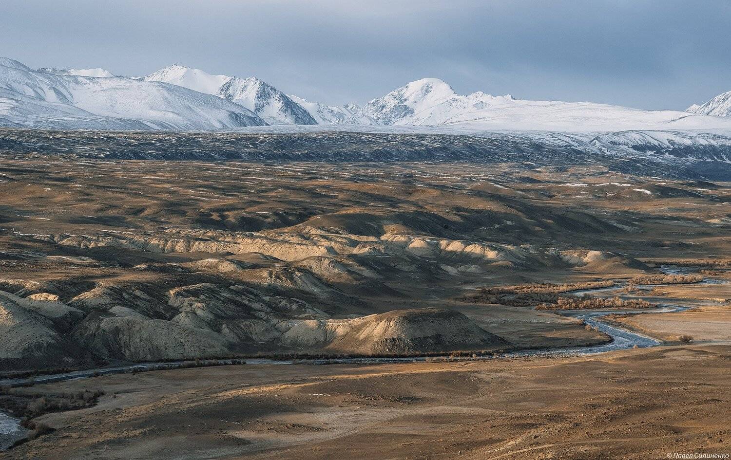 алтай, горы, пейзаж, осень, степь, река, утро, рассвет, Павел Силиненко