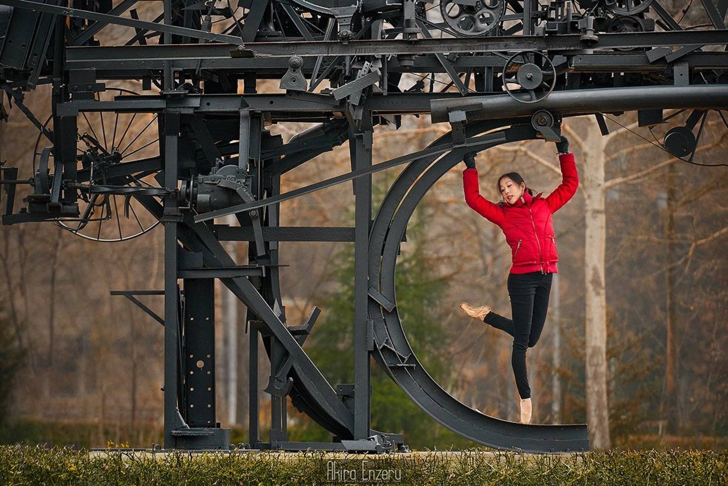 ballerina, dance, dancing, portrait, street, outdoor, осень, Enzeru Akira