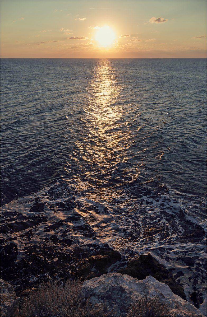 море, волны, закат, солнце, Куликова Ирина