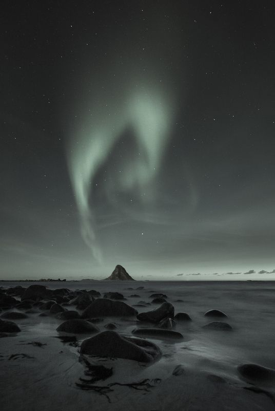 northern lights, bleik, norway, darkspace, night, nature, stars, blut aus nord Echoes of Non-Matter фото превью