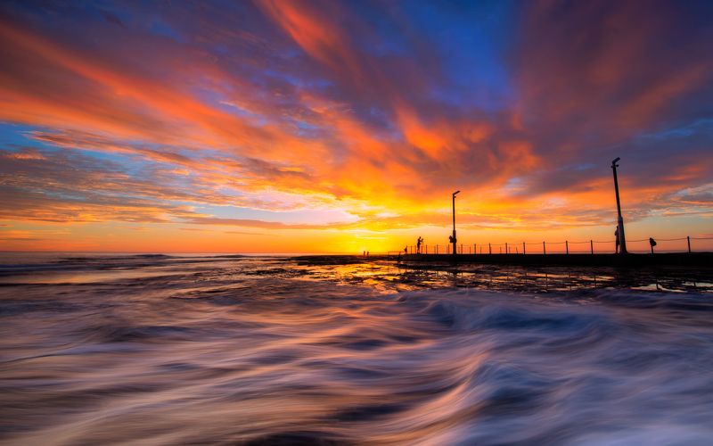 seascape,dreamscape,morning,color,cloud,red,swell,rock,pool Colorful dream фото превью