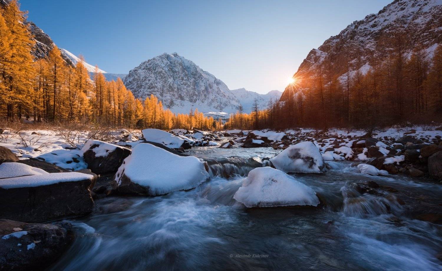 пейзаж, алтай, осень, актру, Александр Кукринов