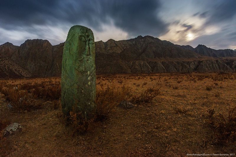 алтай, сибирь, siberia, fall, кезер-таш, altai,бал-балг, луна, ночь , ноябрь, осень Облачное полнолуние фото превью