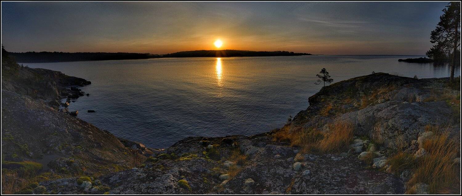 карелия, ладожское оз.,сентябрь, утро, панорама, АНАТОЛИЙ ДОВЫДЕНКО