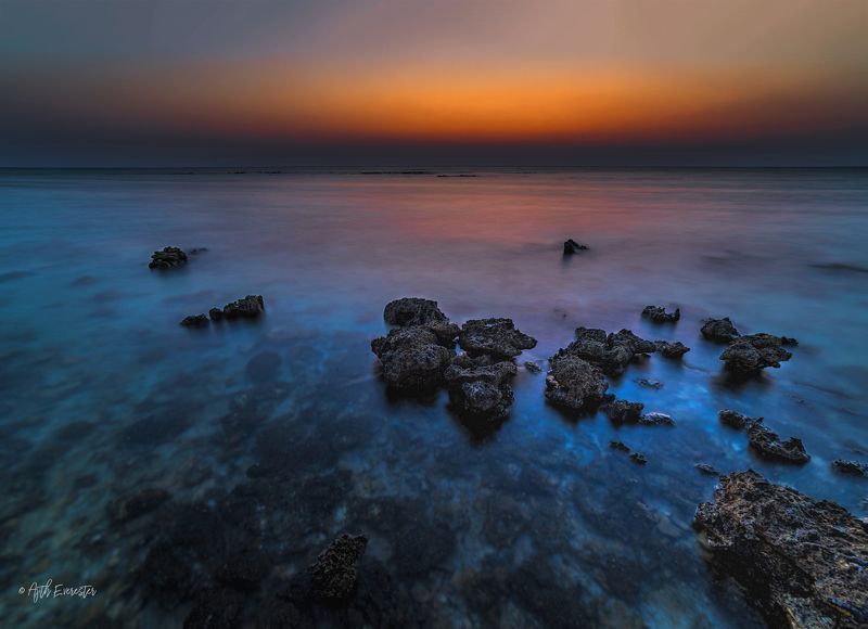 sunset, qatar, doha, seascape, Sunset Sky in Qatar фото превью