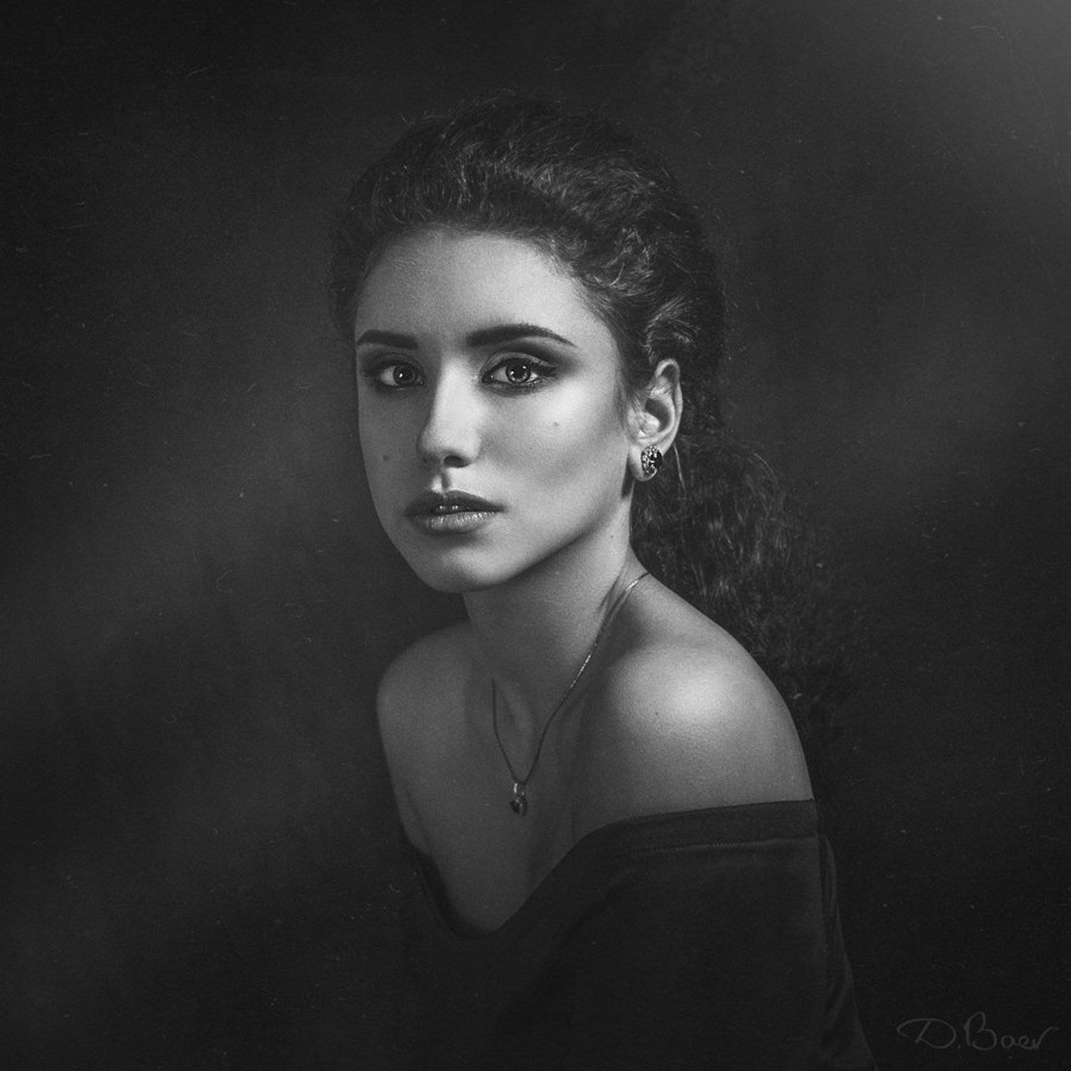 портрет, студия, монохром, Дмитрий Баев