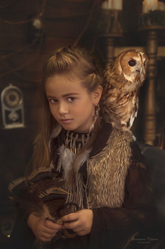 сова, волшебница, волшебство Волшебница и совушка фото превью