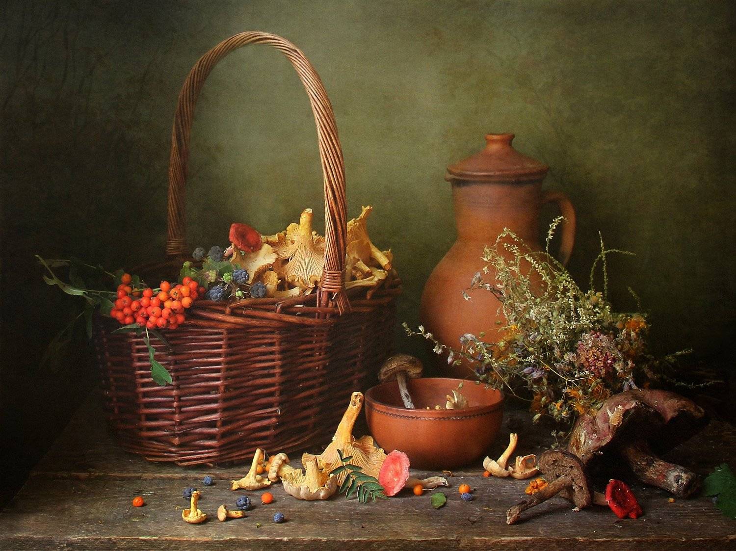 натюрморт, грибы, марина филатова, Марина Филатова