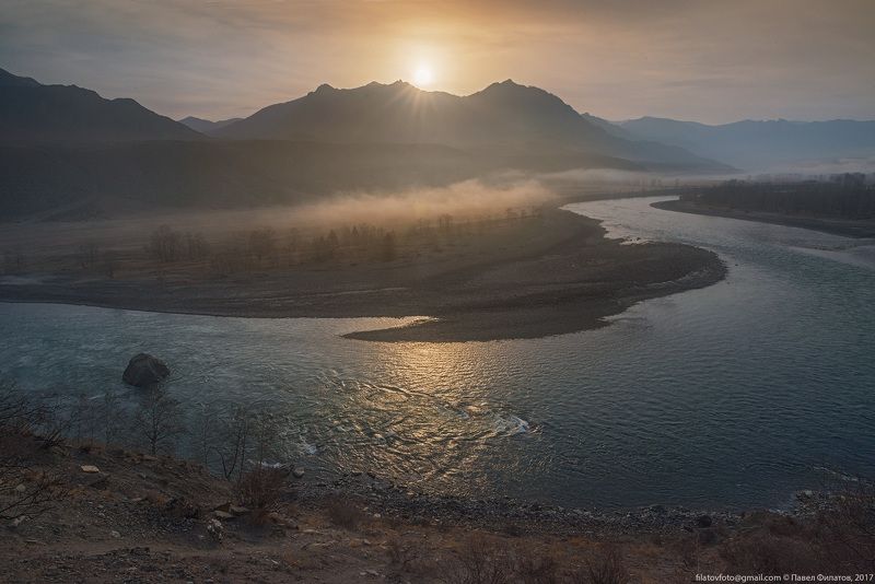 алтай, сибирь, siberia, рассвет, altai, катунь, солнце, утро, katun Нежность Ноября фото превью
