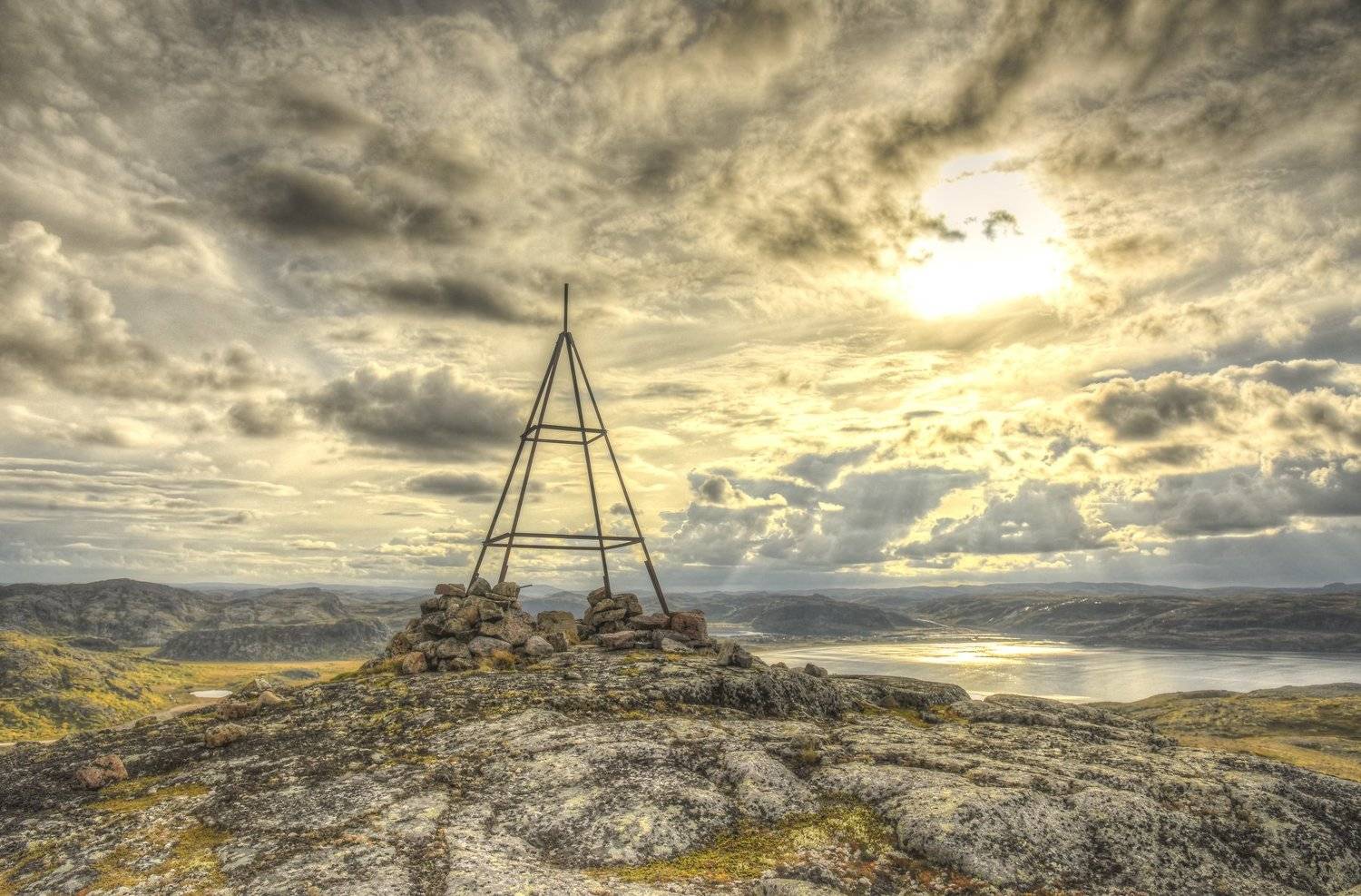 вышка, скалы, север, облака, море, Дмитрий Иванов