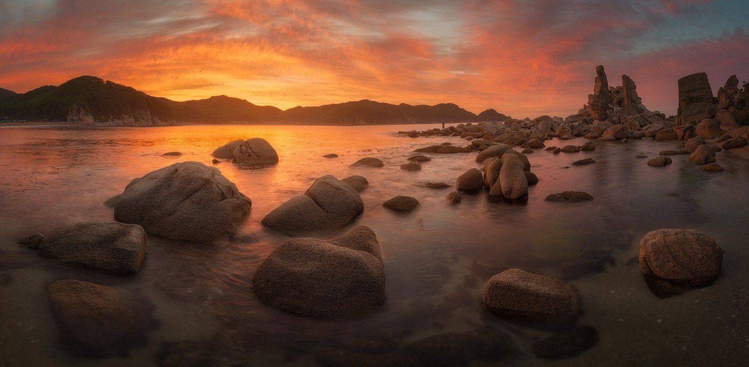 приморский край, море, солнце, рассвет, море, побережье, Сорокин Алексей