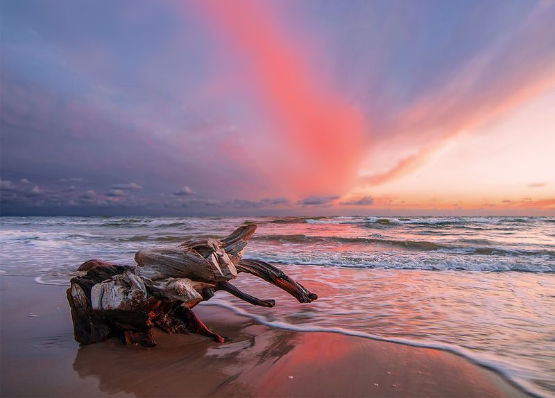 seascape,sunset,sky,clouds Sunset gently фото превью