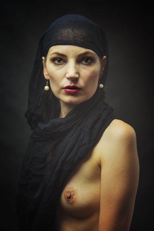 nude, girl, woman, akt, ню, арт, портрет Девушка с жемчугом / Girl with Pearls фото превью