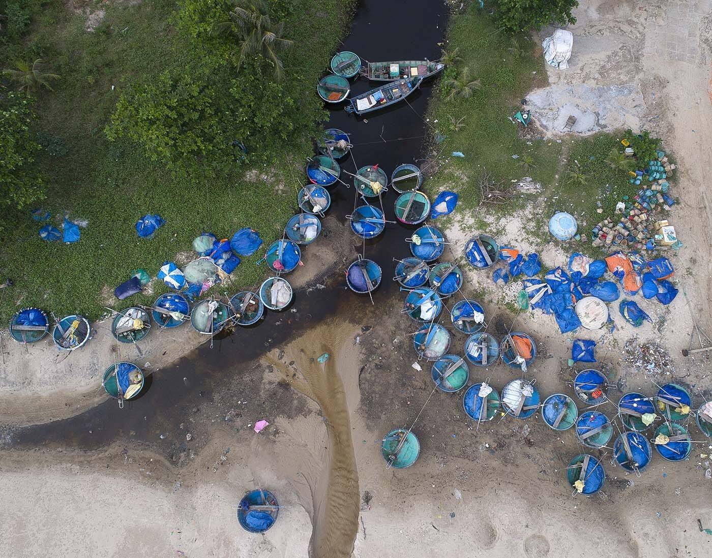 Вьетнам, Ке Га, лодки, сети, дрон, коптер, аэро, aerial, Борис Резванцев