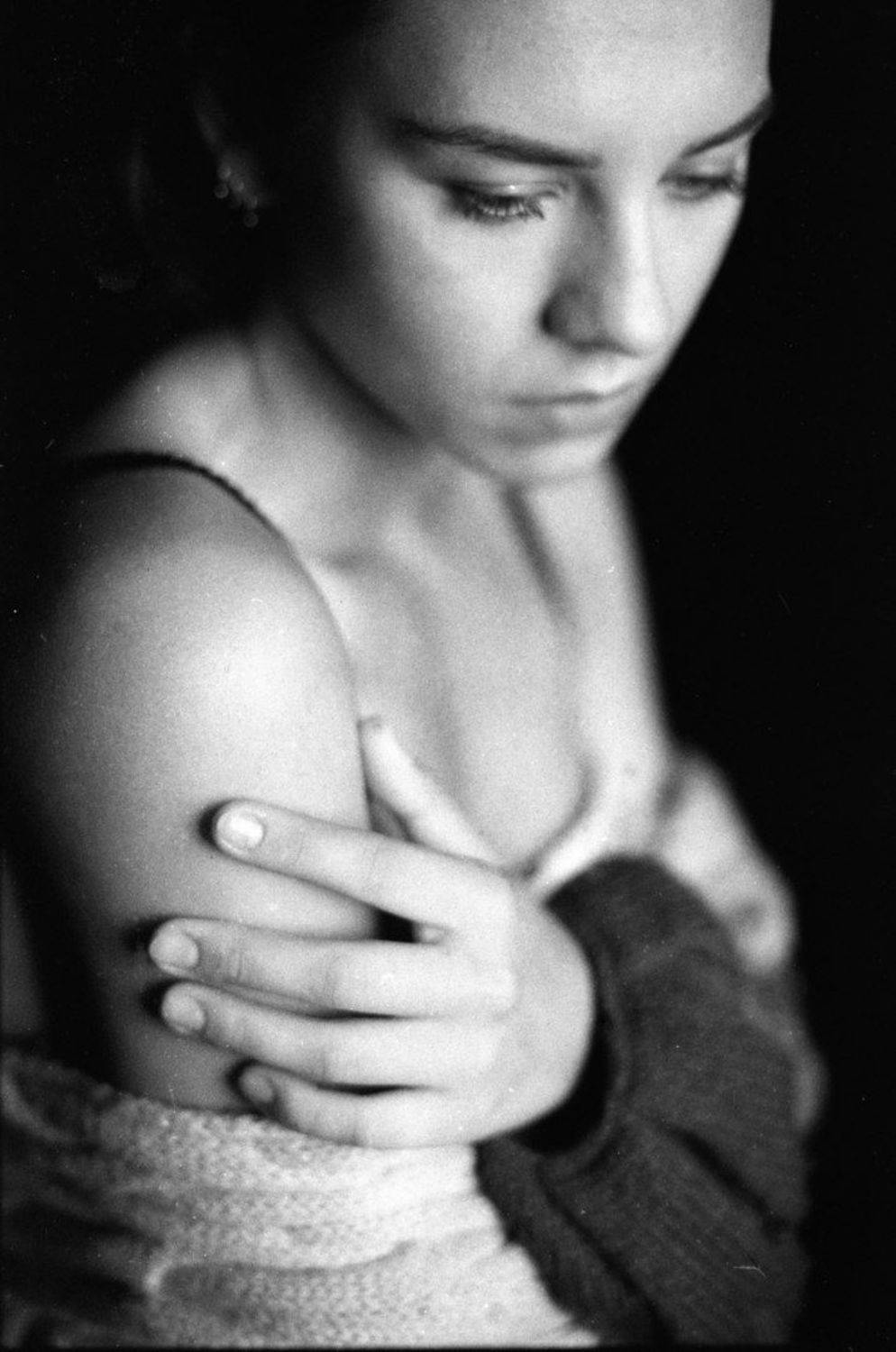 девушка, пленка, чб, Евгений Иванов