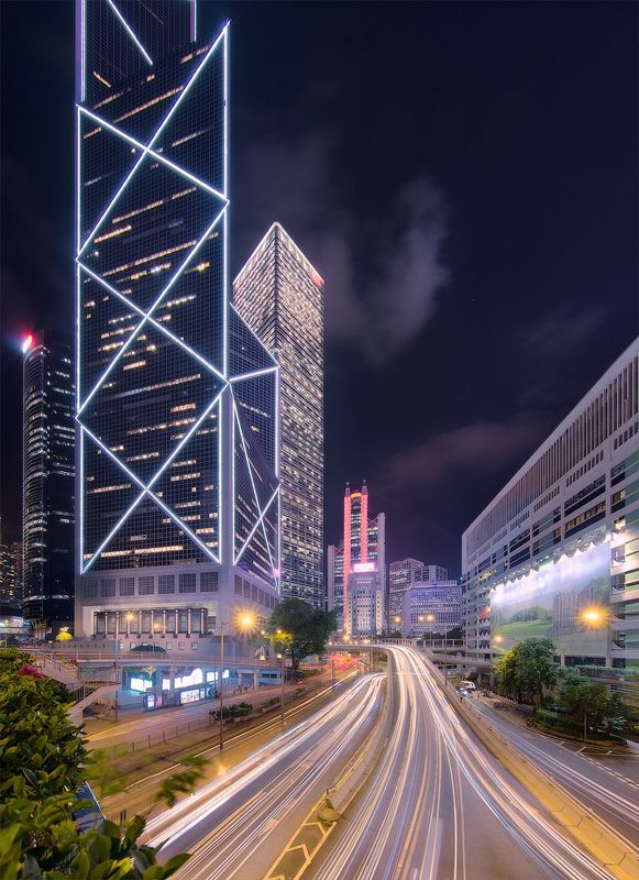 гонконг, город, ночь Гонконг живёт ночью фото превью