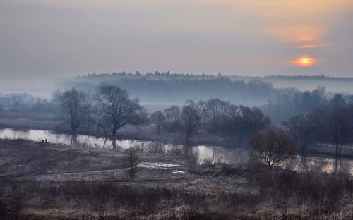Первый весенний туман.