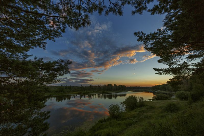 Закат на озере Кривое фото превью