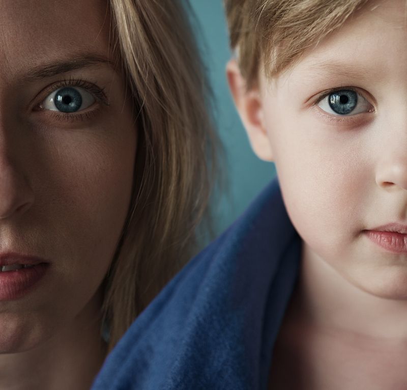 mom, mother, son, nikon, eyes, blue,  Masha and Andrey фото превью