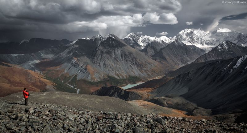 алтай, горы, снег, первый снег, горный алтай, осень, белуха Встреча фото превью