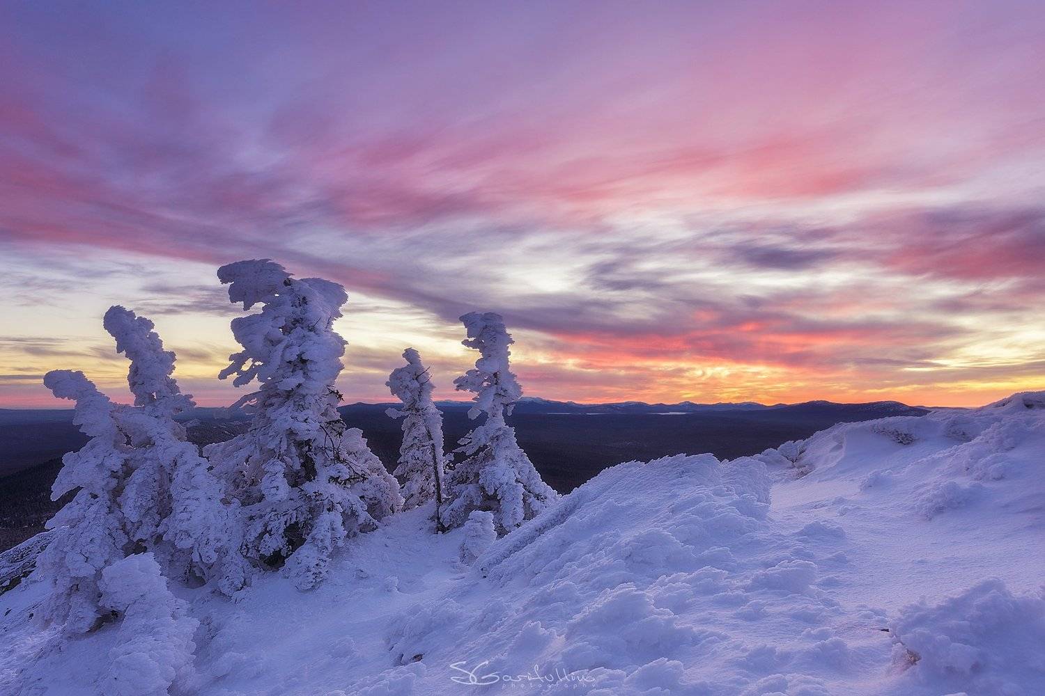 Урал, Южный Урал, Уреньга, пейзаж, закат, восход, зима, Сергей Гарифуллин