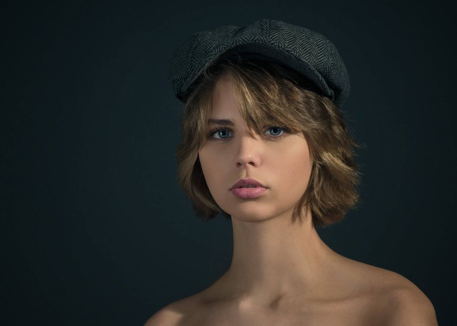 девушка, взгляд, молодая, красивая, кепка, Евгений Сибиряев