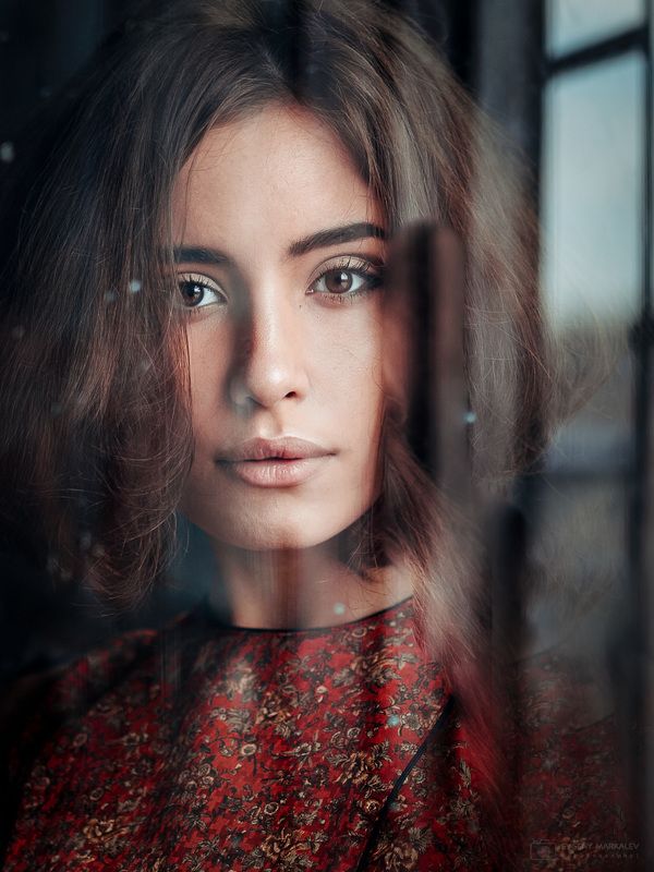 портрет, девушка, студия, естественный свет, portrait, girl, indoors, natural light Ева фото превью