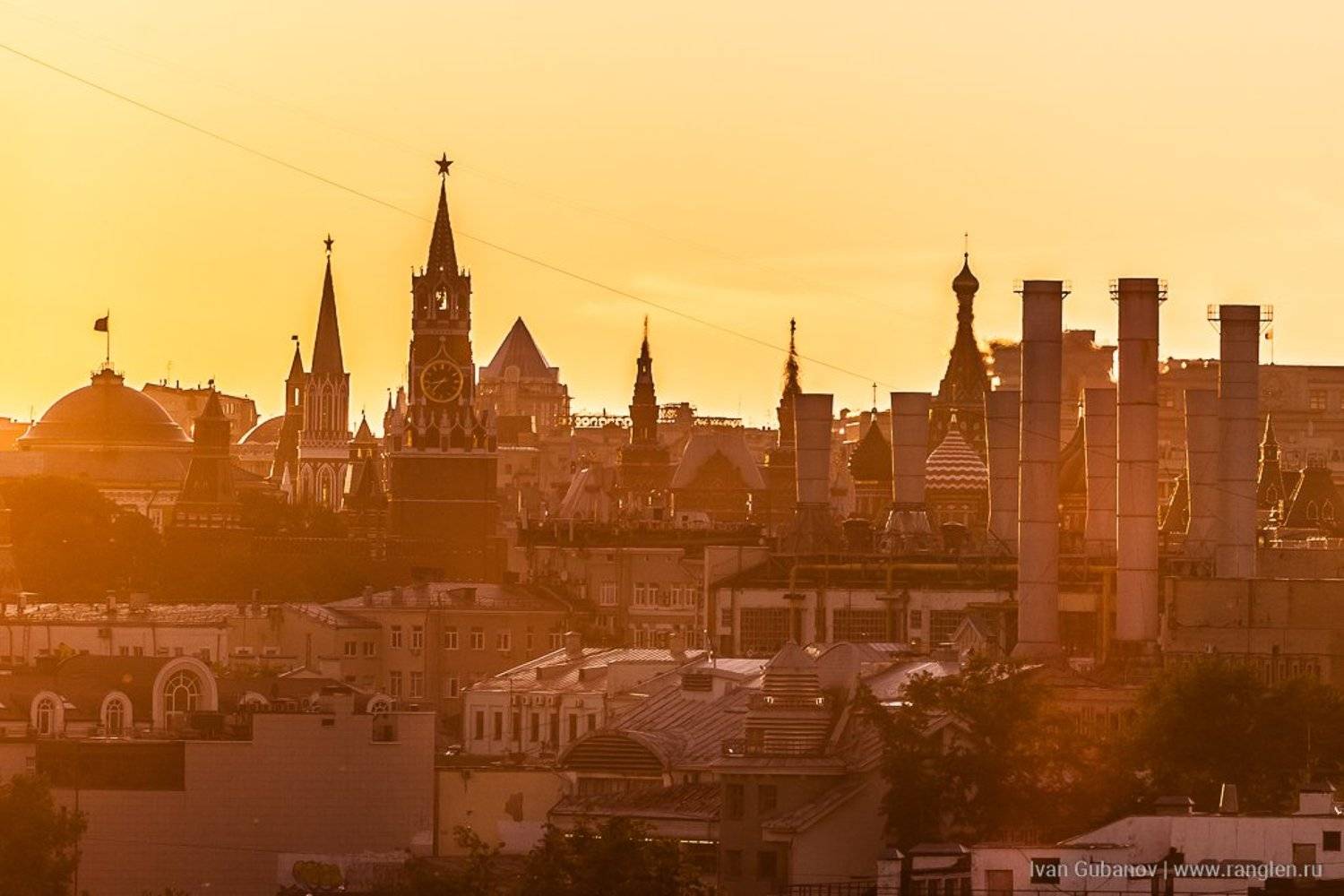 москва, закат, небо, кремль, крыши, городской, город, урбанизм, столица, прекрасный, вечер, лето, 2017, Иван Губанов