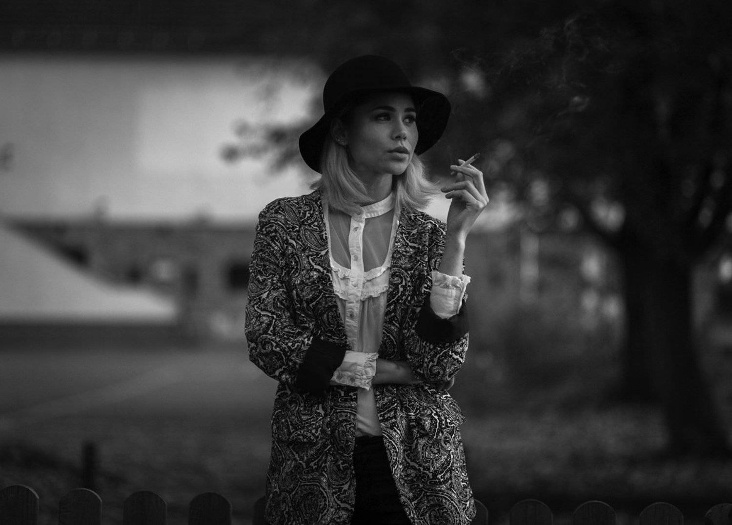 portrait, b/w, black and white, bokeh, art, fashion, Petar Apostolov