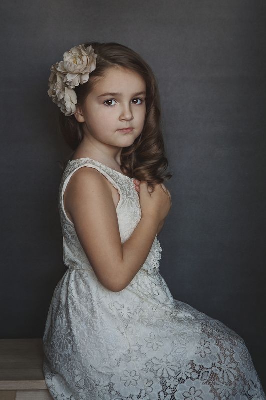 девочка, портрет, локоны, кружево, естественный свет Дуся-душенька фото превью