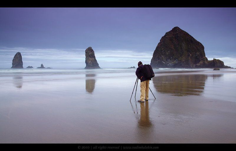 cannon beach, oregon, usa Canon Man on Cannon Beach фото превью