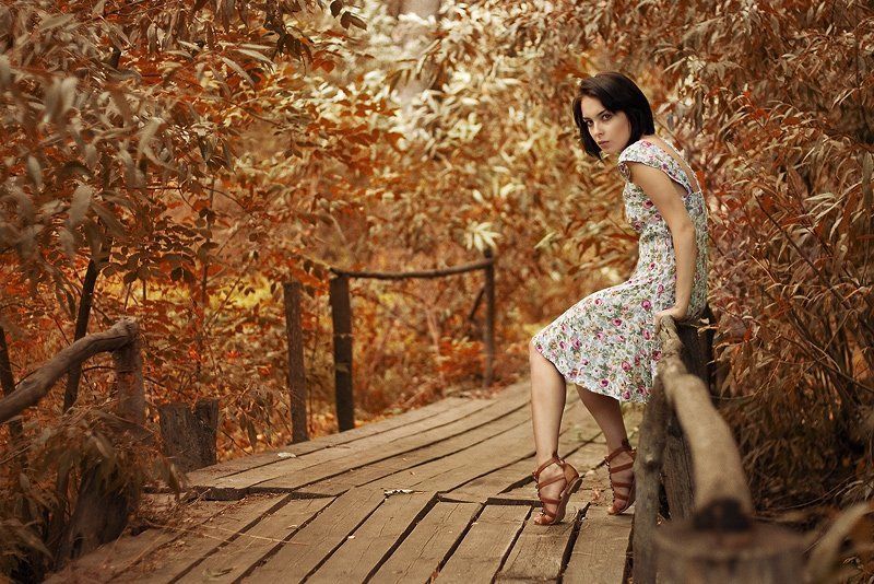 juliet\\\'s autumn,  осень, мост, девушка Juliet\'s autumn фото превью