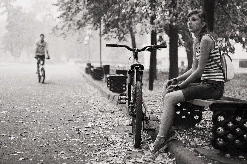 любовь, велосипед, встреча За секунду до встречи фото превью